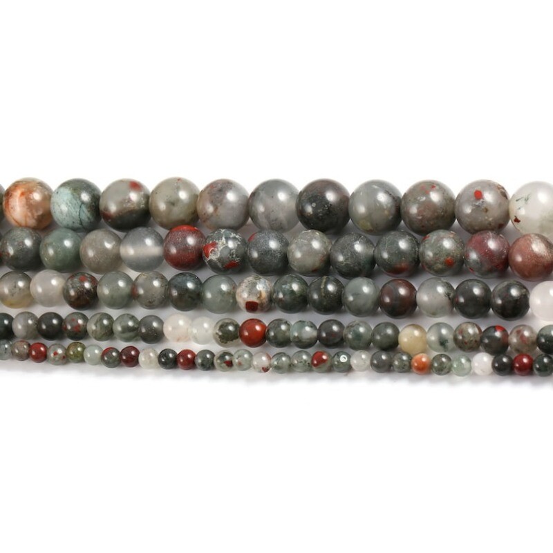 4/6/8/10/12mm Genuine Natural African Bloodstone Beads for Jewelry Making DIY