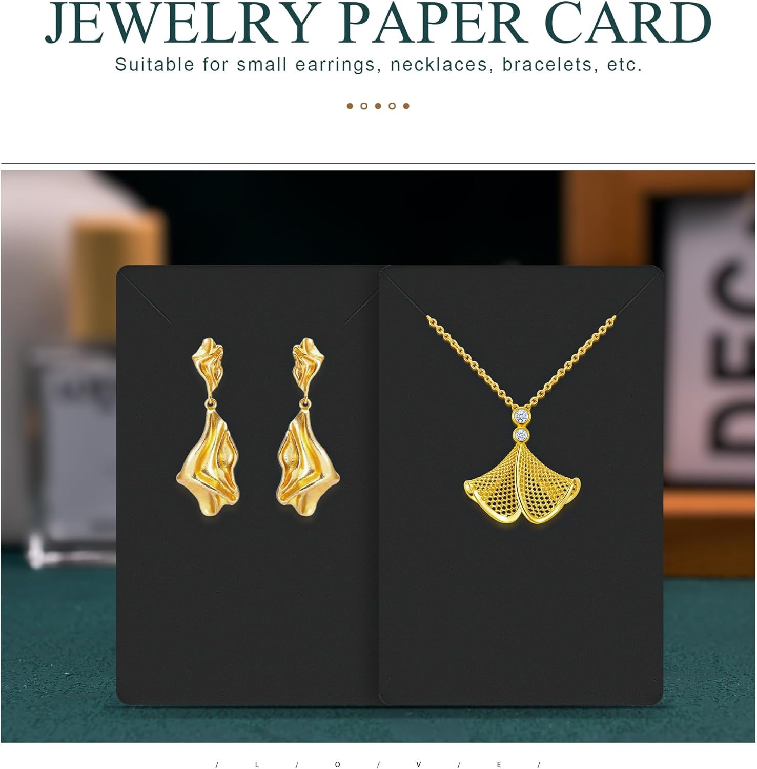100 Pcs Earring Display Cards with 100 Jewelry Packaging for Earrings Necklace