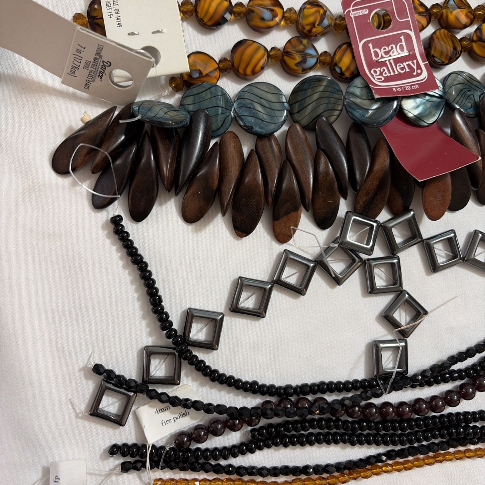 Huge Earth Tone Bead Lot Tiger Eye Wood Glass Seed Beads 8/0 Jewelry Making 7#s