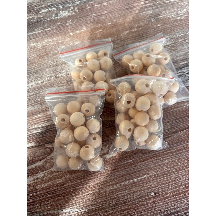72 Natural Wood Beads For Crafts Jewelry Making DIY Projects