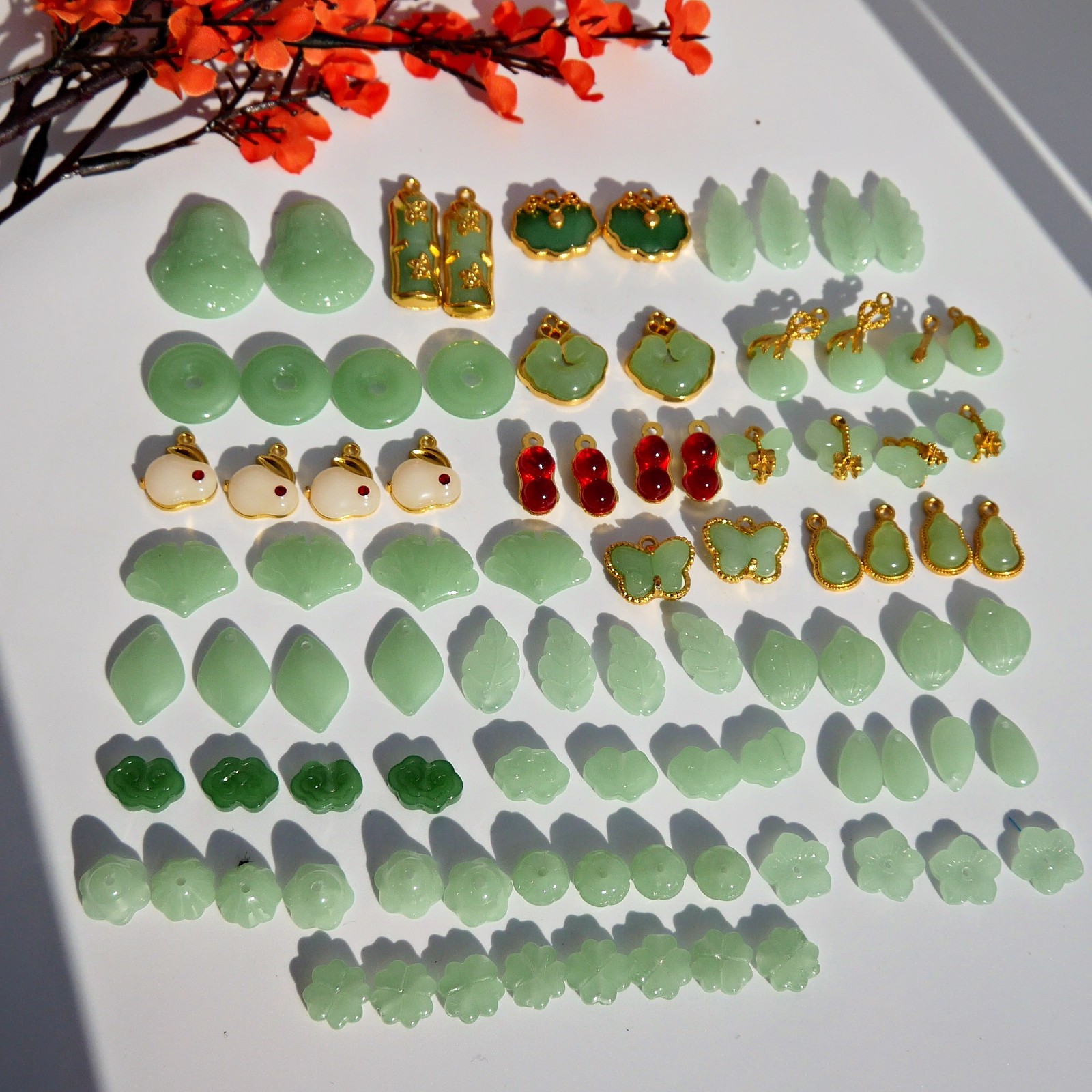 88x Chinese Style Charms Pendants For Jewelry Making Necklace Earrings Accessory