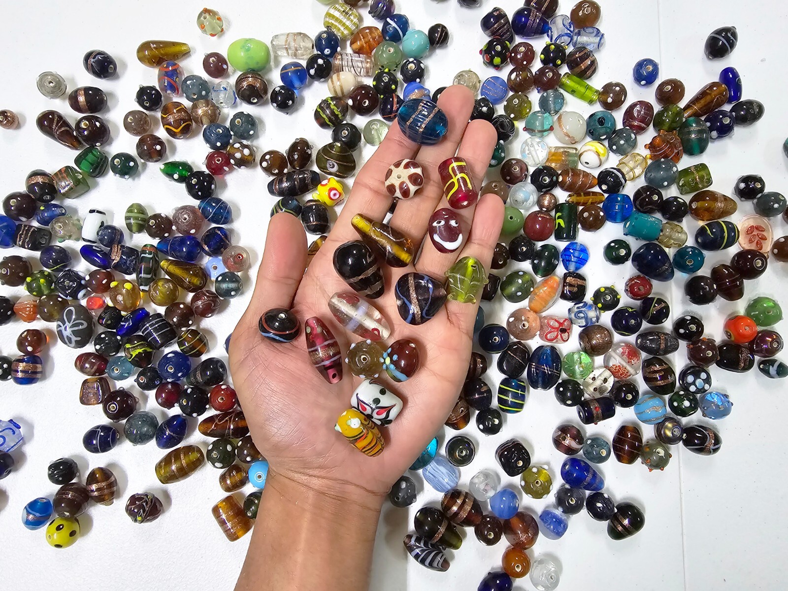 Assorted Glass Beads Mixed Loose Bulk Wholesale Jewelry Lampwork Supplies