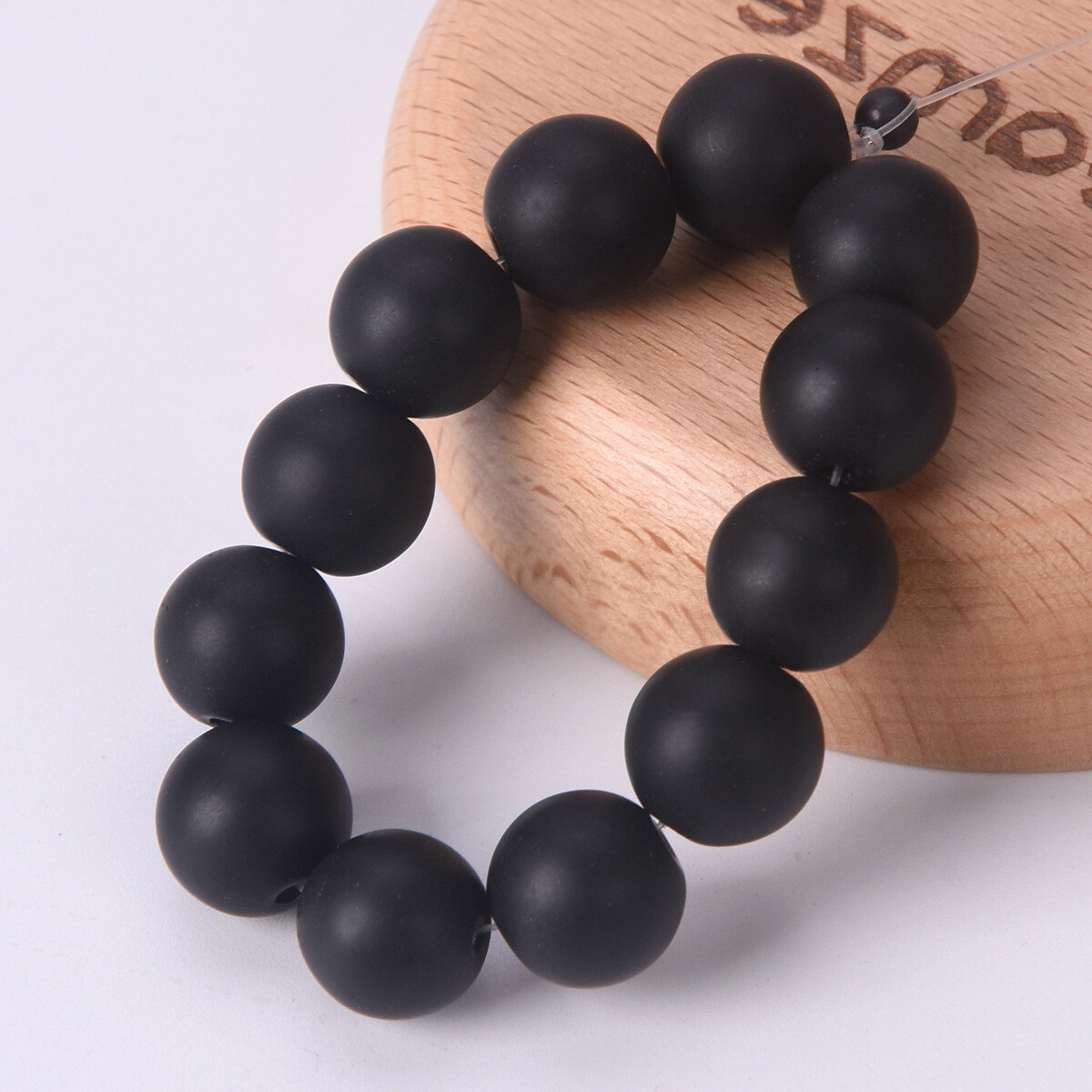 Round Matte Black Stone 4mm 6mm 8mm 10mm 12mm Loose Beads For Jewelry Making Lot