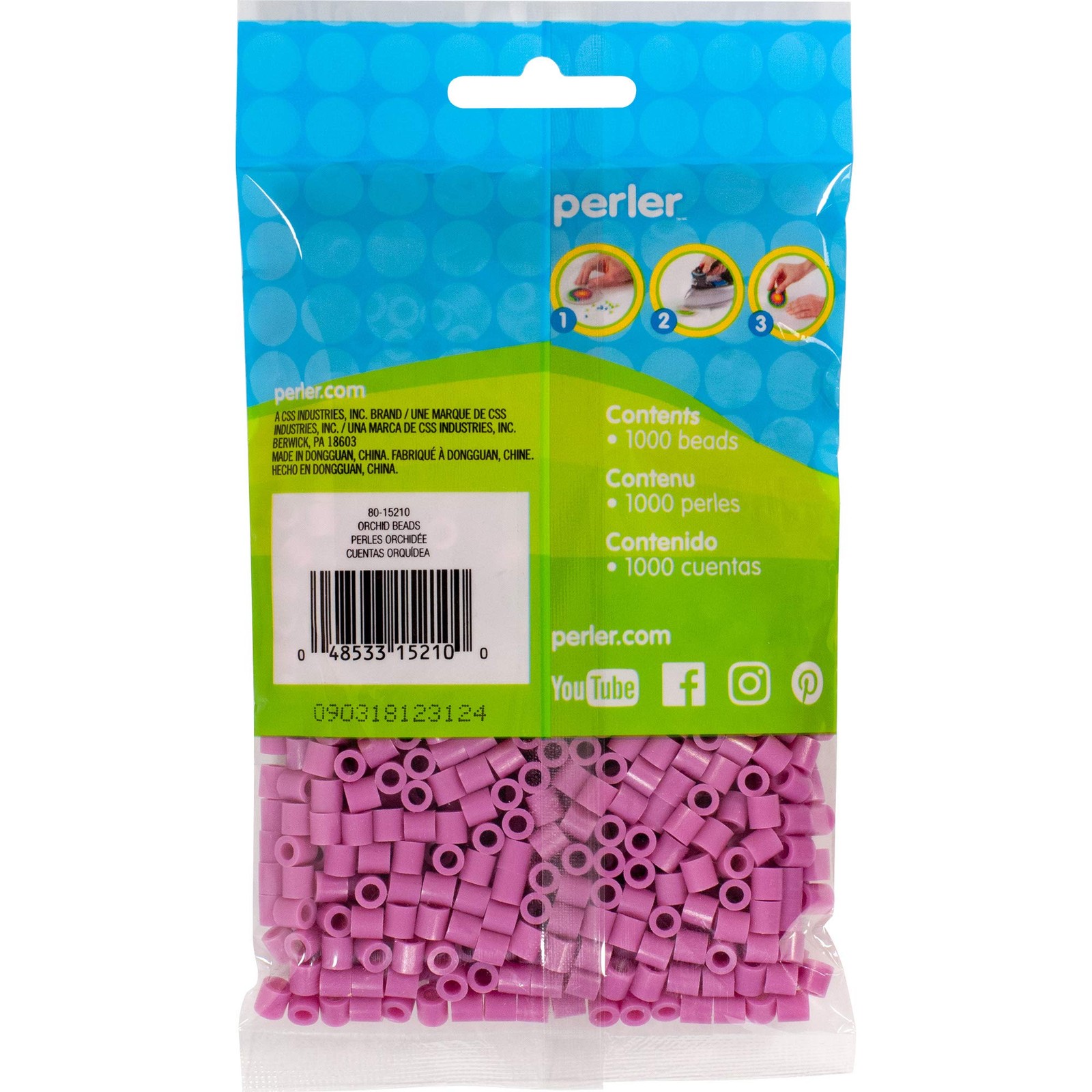 Perler, Orchid Purple Fuse Beads for Crafts, Small 1000 Count,
