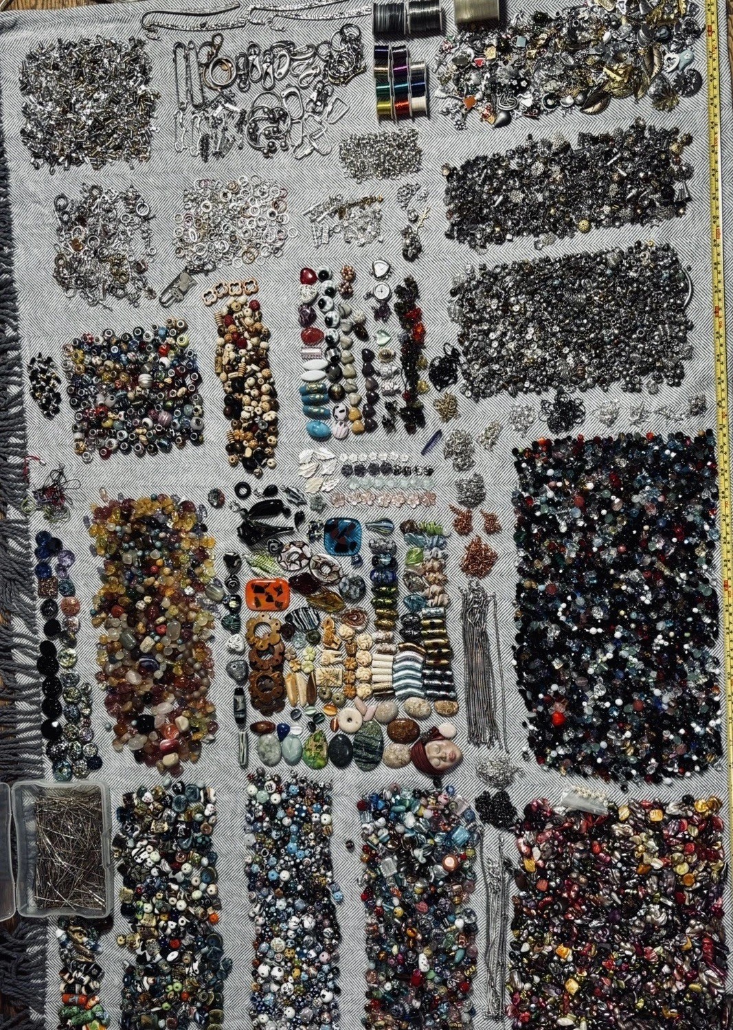 MASSIVE LOT OF JEWELRY MAKING SUPPLIES, DESIGNED PIECES, QUALITY/SEMI-PRECOUS