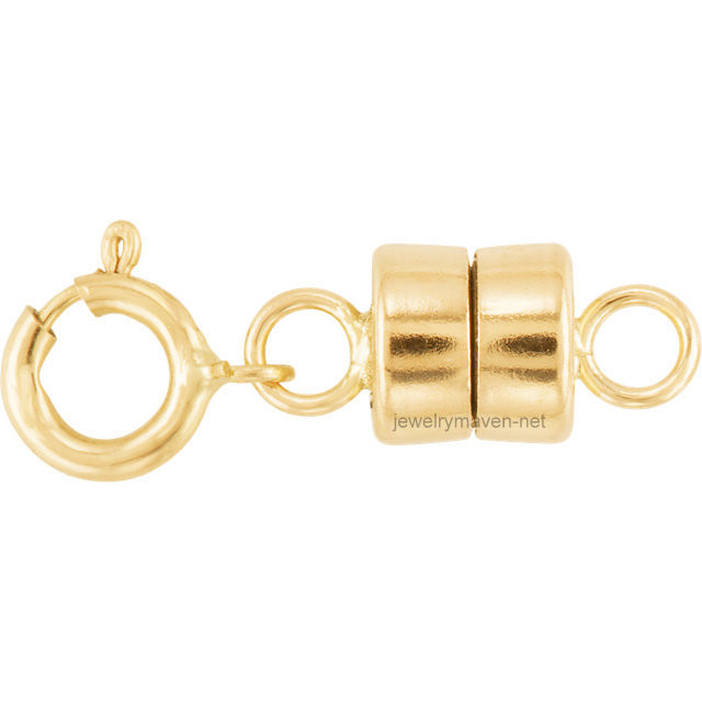 (3) 4.5mm Yellow 14k Gold FILLED MAGNETIC CLASP Extender 5mm spring ring USA
