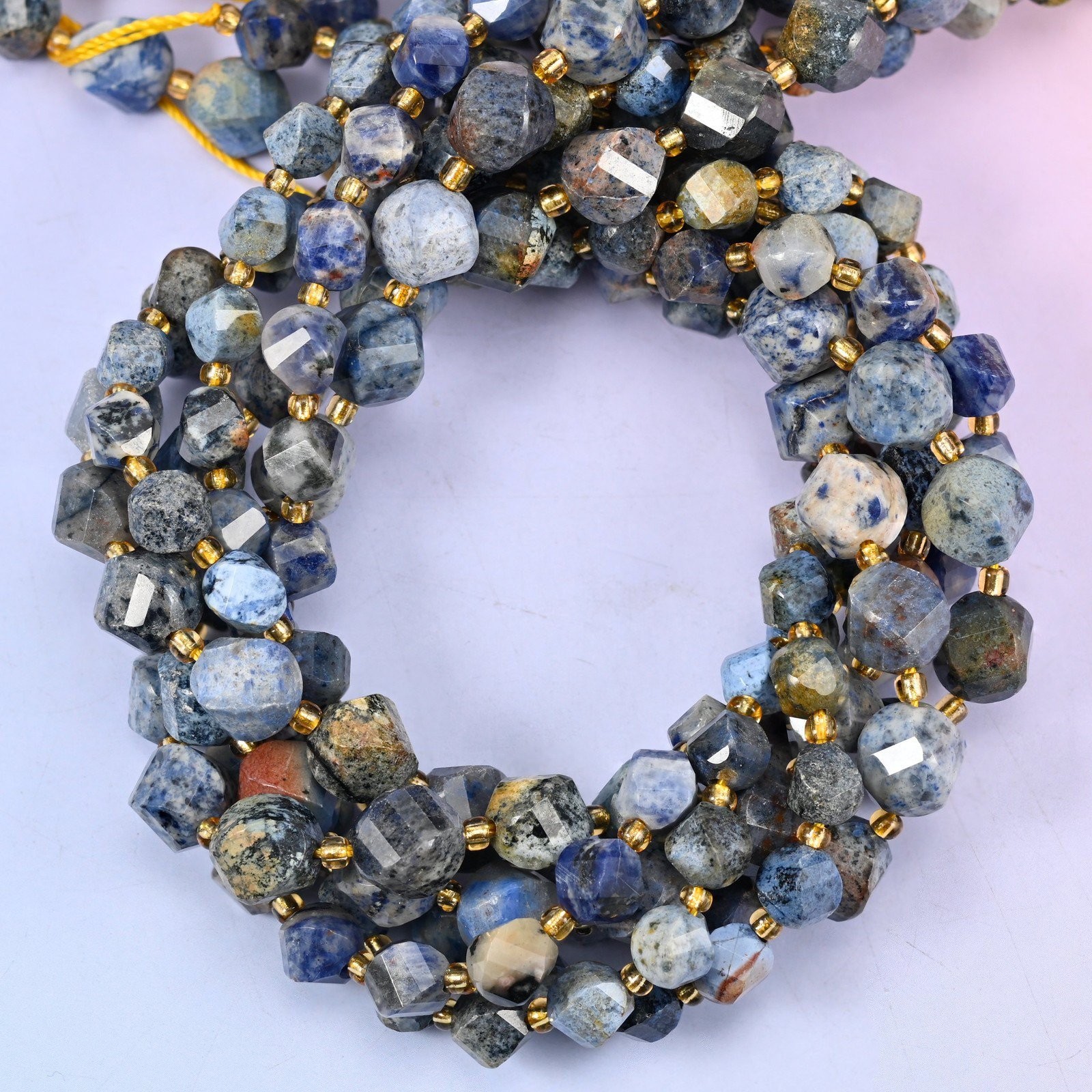 Sunset Dumortierite Faceted Spiral Twist Beads: Size 8mm 10mm, Jewelry…