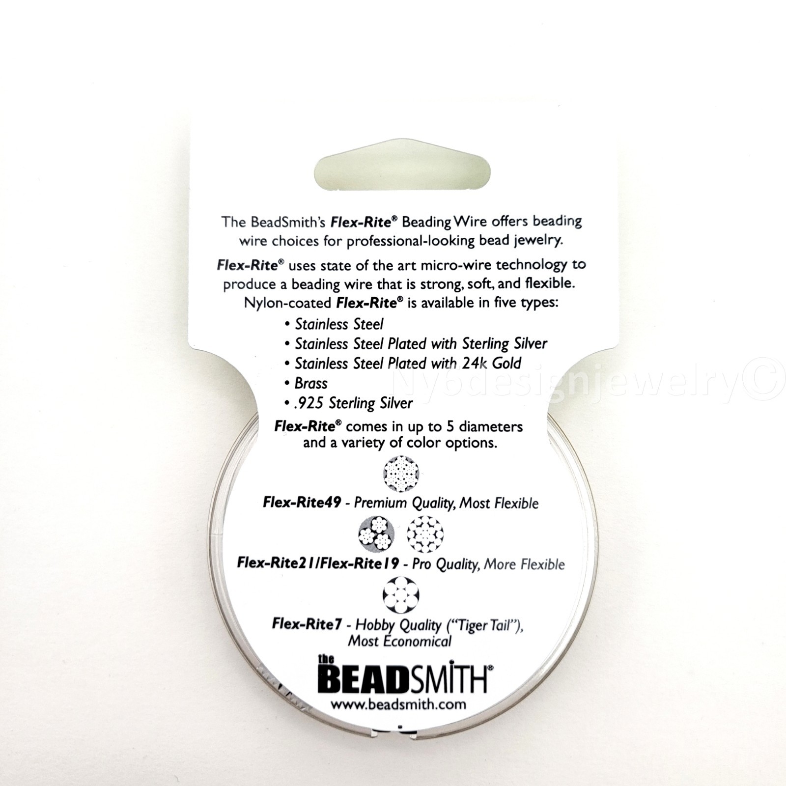 FLEXRITE Gold Beading wire Beadsmith 49 Strand 0.018″ 0.024″ – 30 ft / 100 ft
