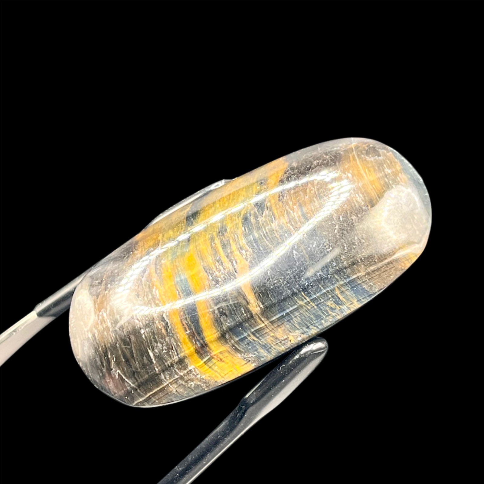 Hawk’s Eye (Variegated Tiger’s Eye) Cabochon Pendant Gemstone Jewelry