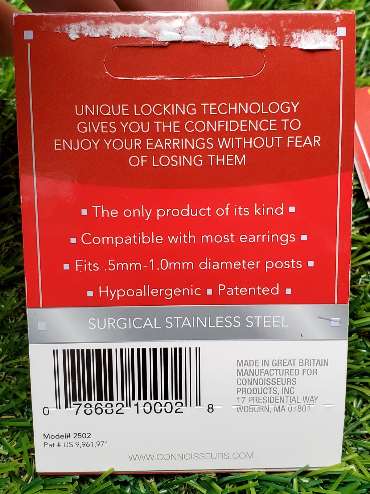 Locking Earring Backs Hypoallergenic Backs Fits .5mm-1mm Stainless/Plastic