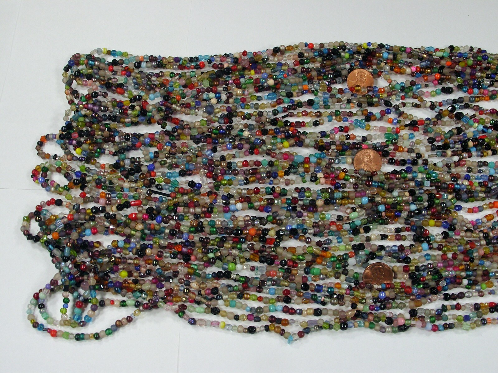 30 Strands 36″ India Handmade Assorted Color Glass Beads Wholesale Bulk (CT-53)