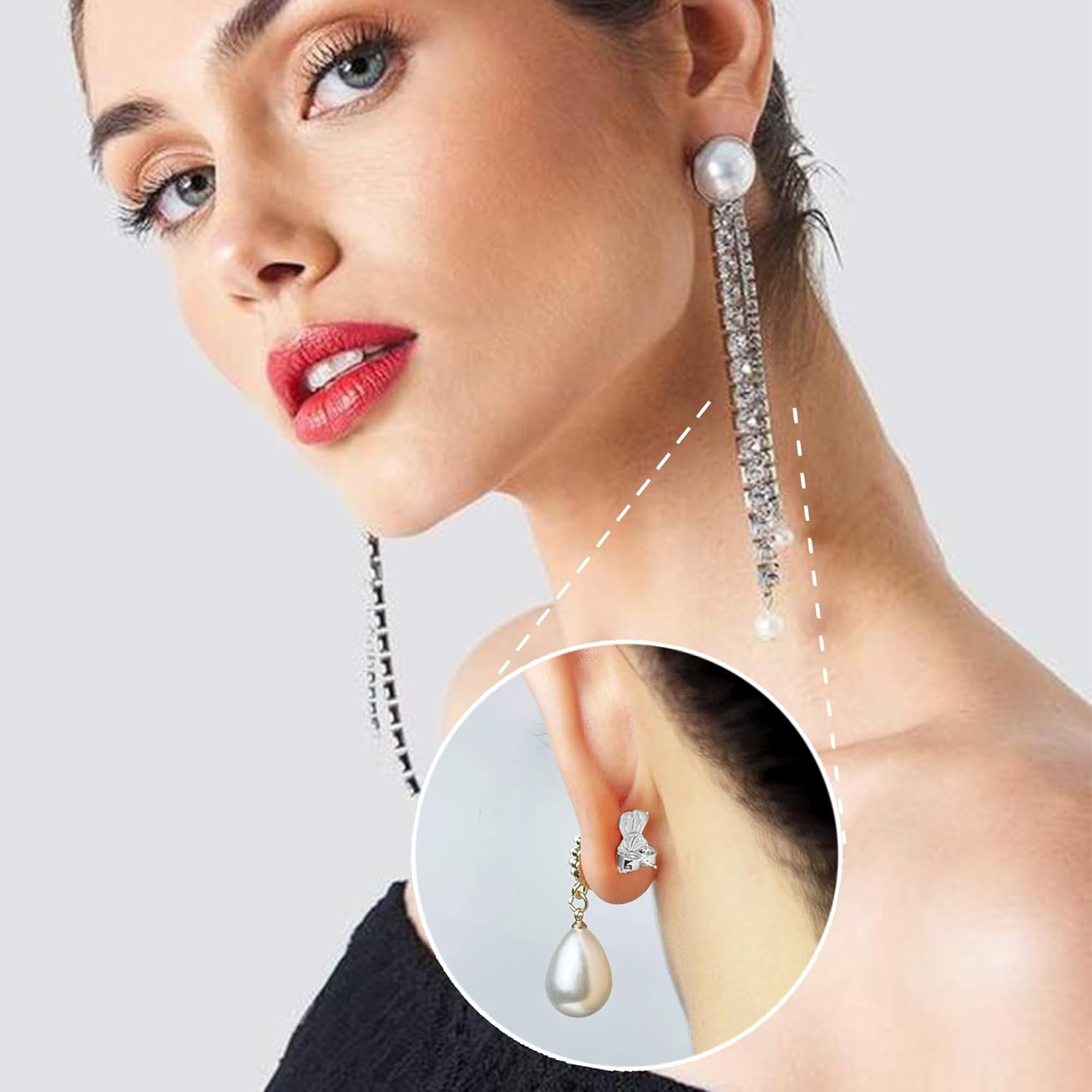 Earring Lifters Backs 925 Sterling Silver Earring Backs for Droopy Ears Adjustab
