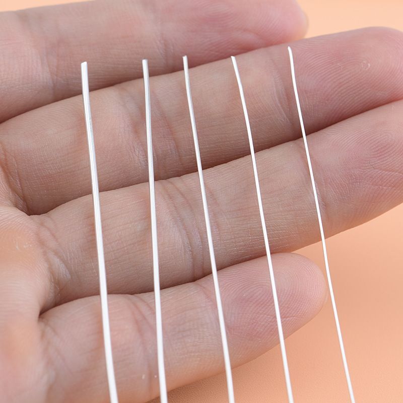 Sterling Silver Beading Stringing Wire Jewelry Thread Filament 0.3-1mm 1Meter