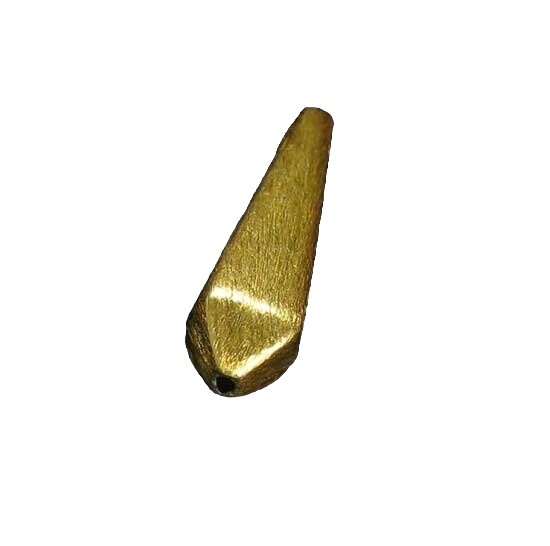 1 Designer (5+Grams) Brushed 22K Vermeil Faceted 29x9mm Teardrop Bead