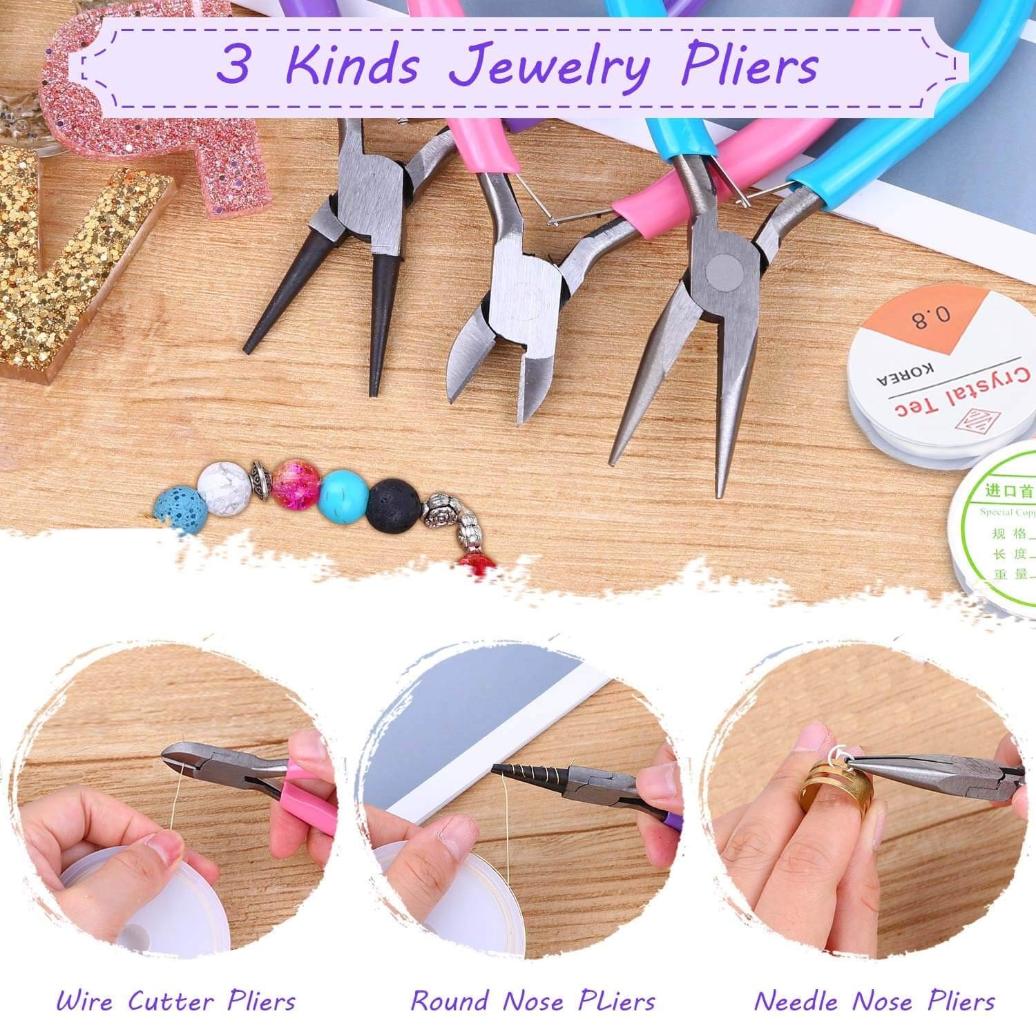 Jewelry Making Kit – Adults Supplies with Tools, Wires, Findings & Charms for…