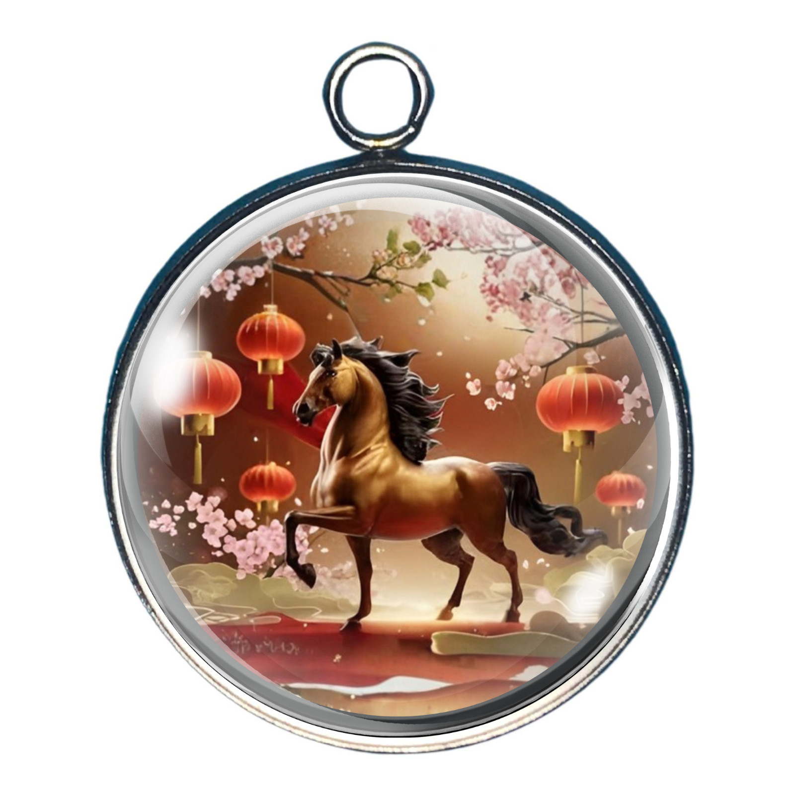 2026 Year of the Horse Charms – Chinese New Year Glass Cabochon Charms