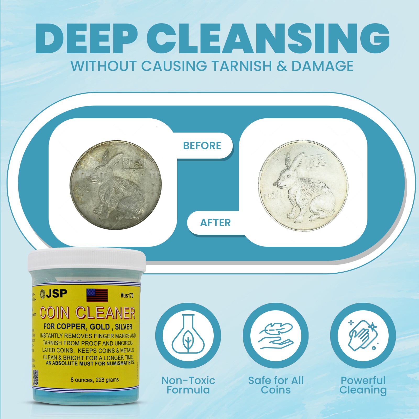 JSPSUPER Coin Cleaner, JSPCOIN Duller