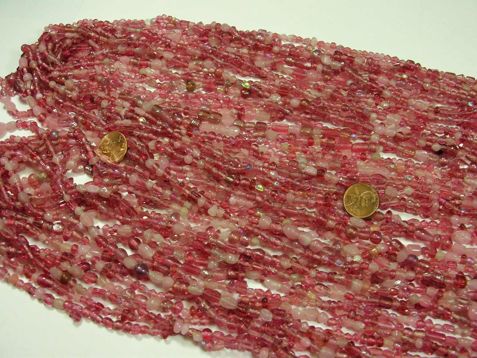 30 Strands 36″ India Handmade Assorted Color Glass Beads Wholesale Bulk (CT-48)