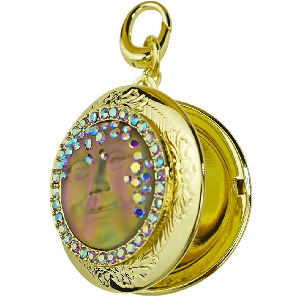 Kirks Folly Goddess Mystic Seaview Moon Love Never Dies Locket Open Ring Charm