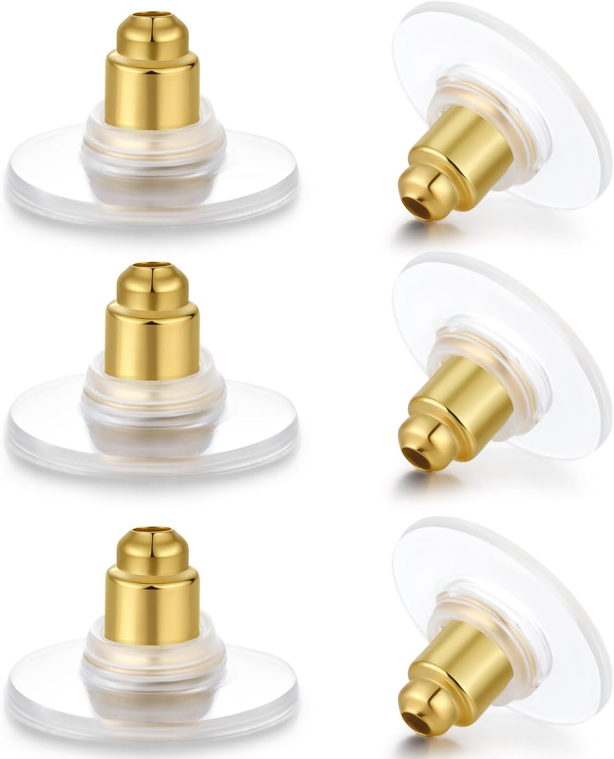 100pcs Fishhook Earring Backs Replacements for Stus – Bullet Clutch Back Earring
