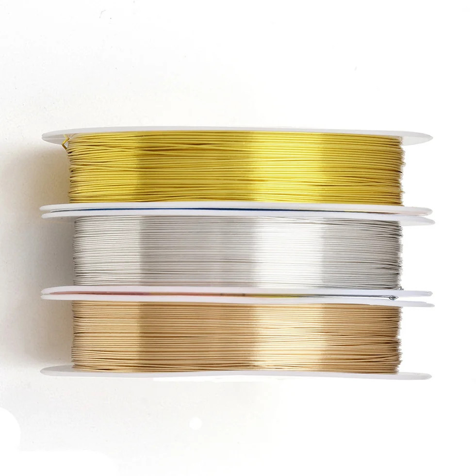20M/Roll Jewelry Beading Wire for Jewelry Making Wire Wrapping, Floral, Metal Sc
