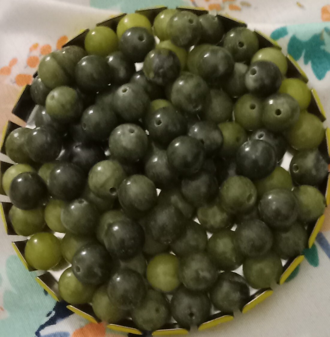 Set 30 LOT 8mm Green Connemara Marble Loose Round Beads Bracelets Earrings Rings