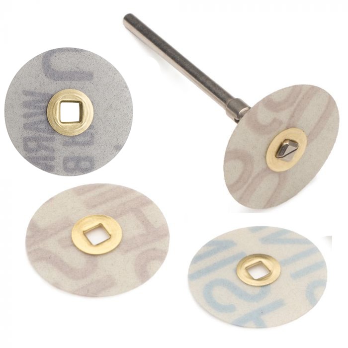 MaxiFinish BRASS CENTER AL/OX 3M PLASTIC DISC 7/8″(21mm)SUPER-FINE grit /100