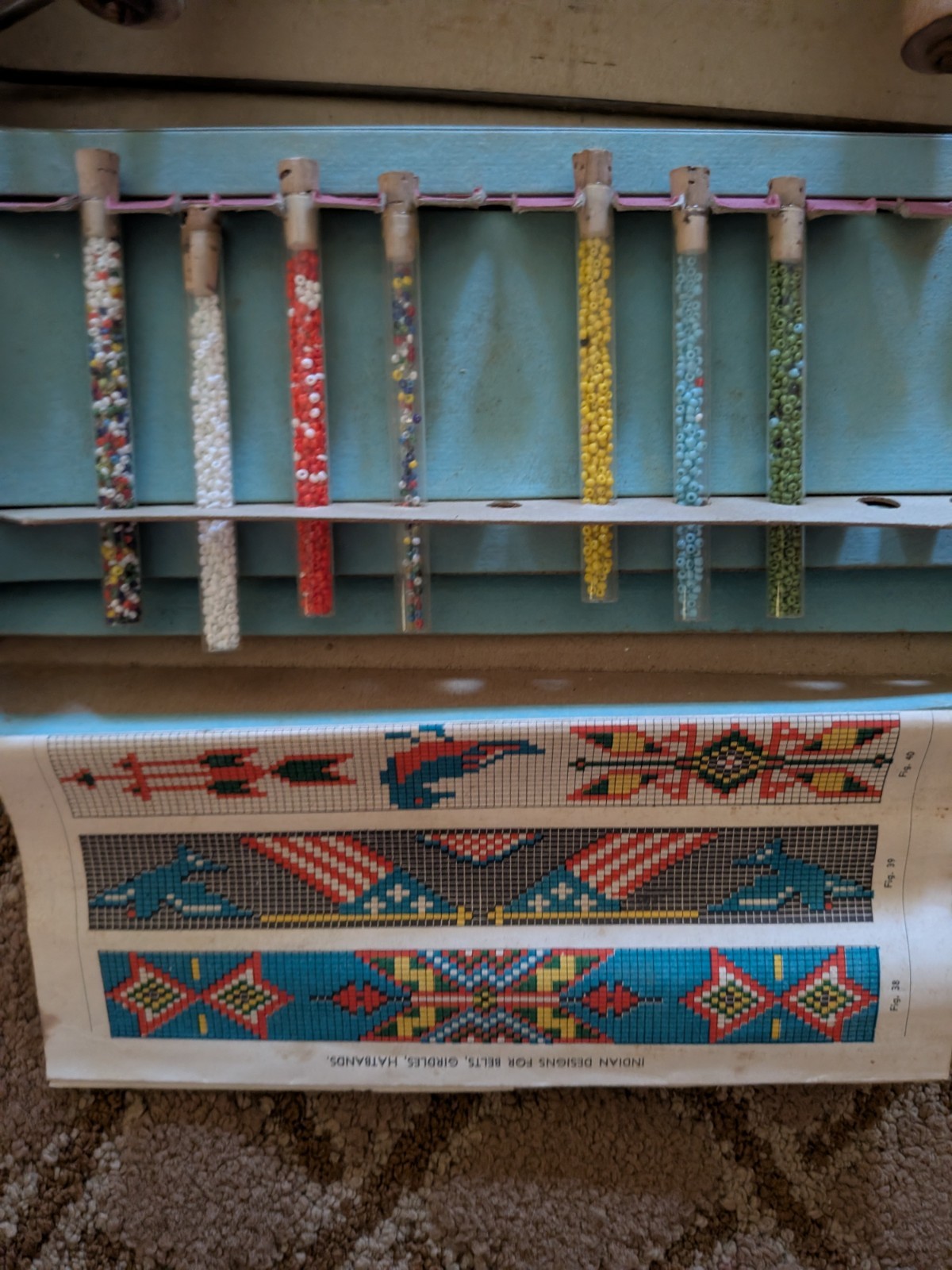 VINTAGE 1935 WALCO INDIAN BEADCRAFT KIT#200 In Original Box W/Instructions