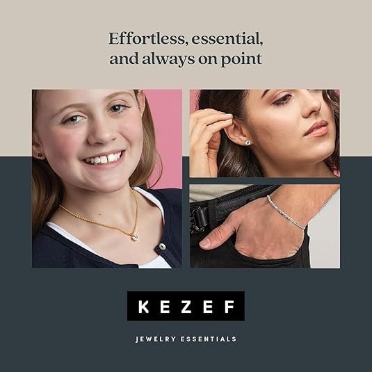 Kezef 1mm 925 Sterling Silver Necklace for Women | 16-36 inch long Silver, 18k G
