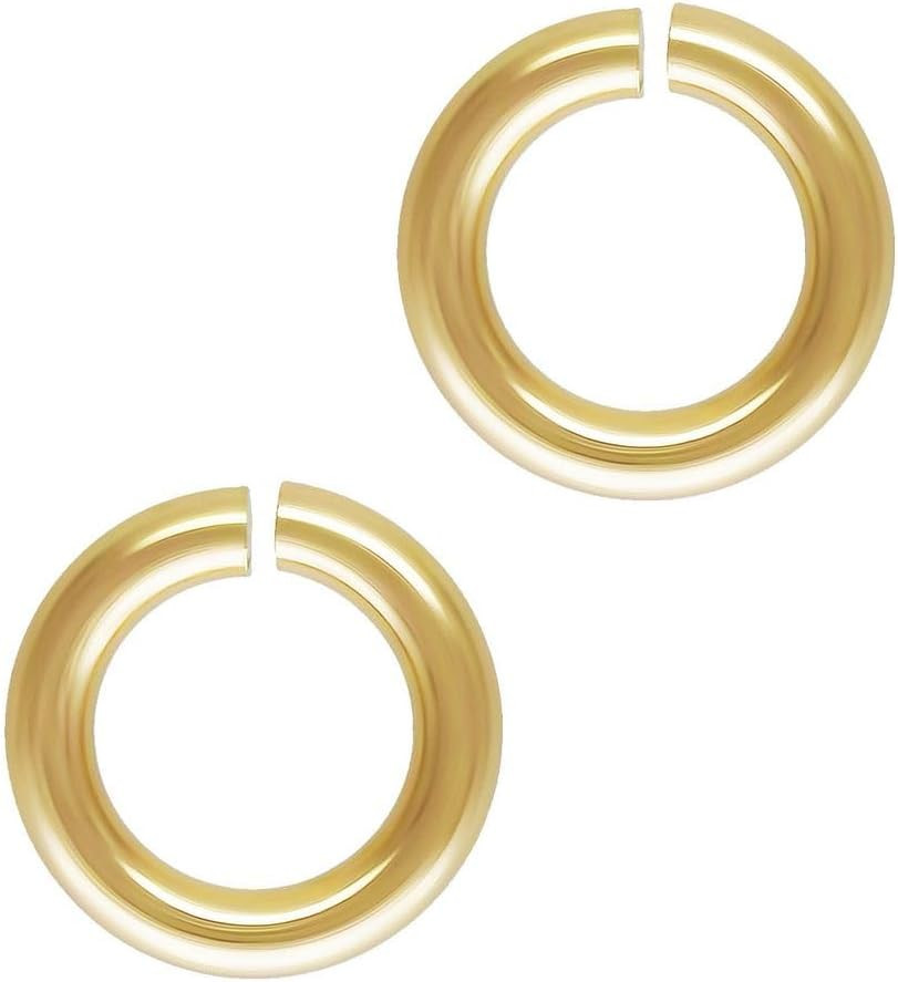 20Pcs Real 1/20 14K Gold Filled Open Jump Rings 4Mm (0.16 Inch) Small O Ring Co