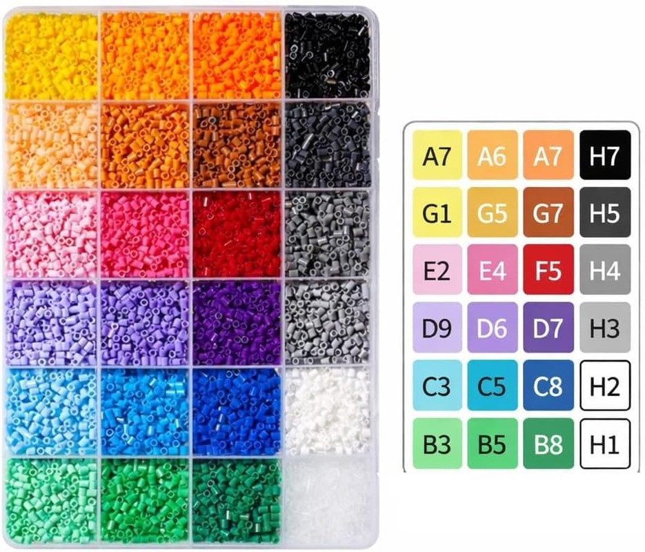 Fuse Beads Kit 14500pcs 28 Colors 2.6mm Melting Beads DIY Pixel Art Crafts Gifts