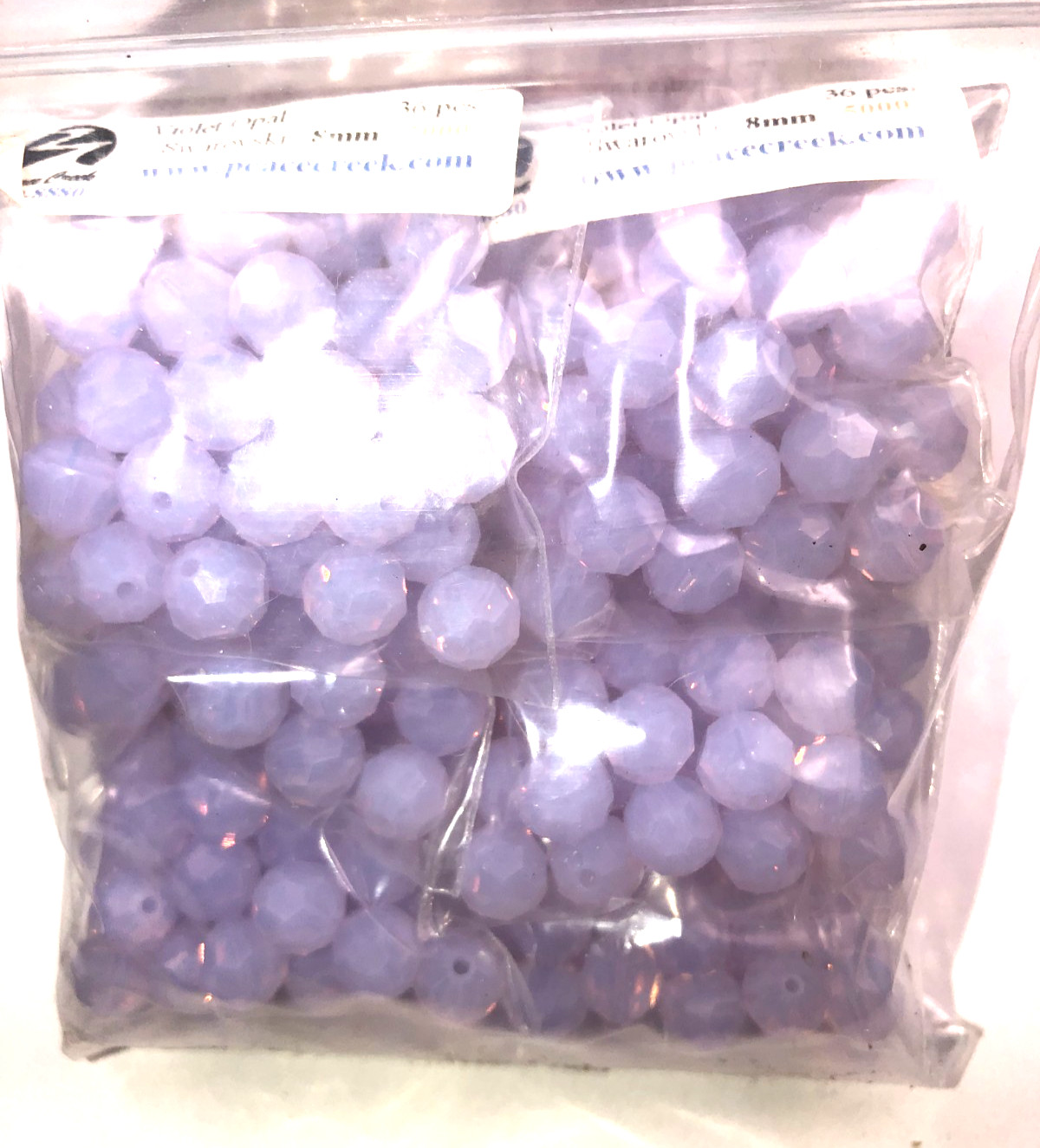 Swarovski crystal 8mm Violet Opal #5000 (8 baggies of 36=288 beads)
