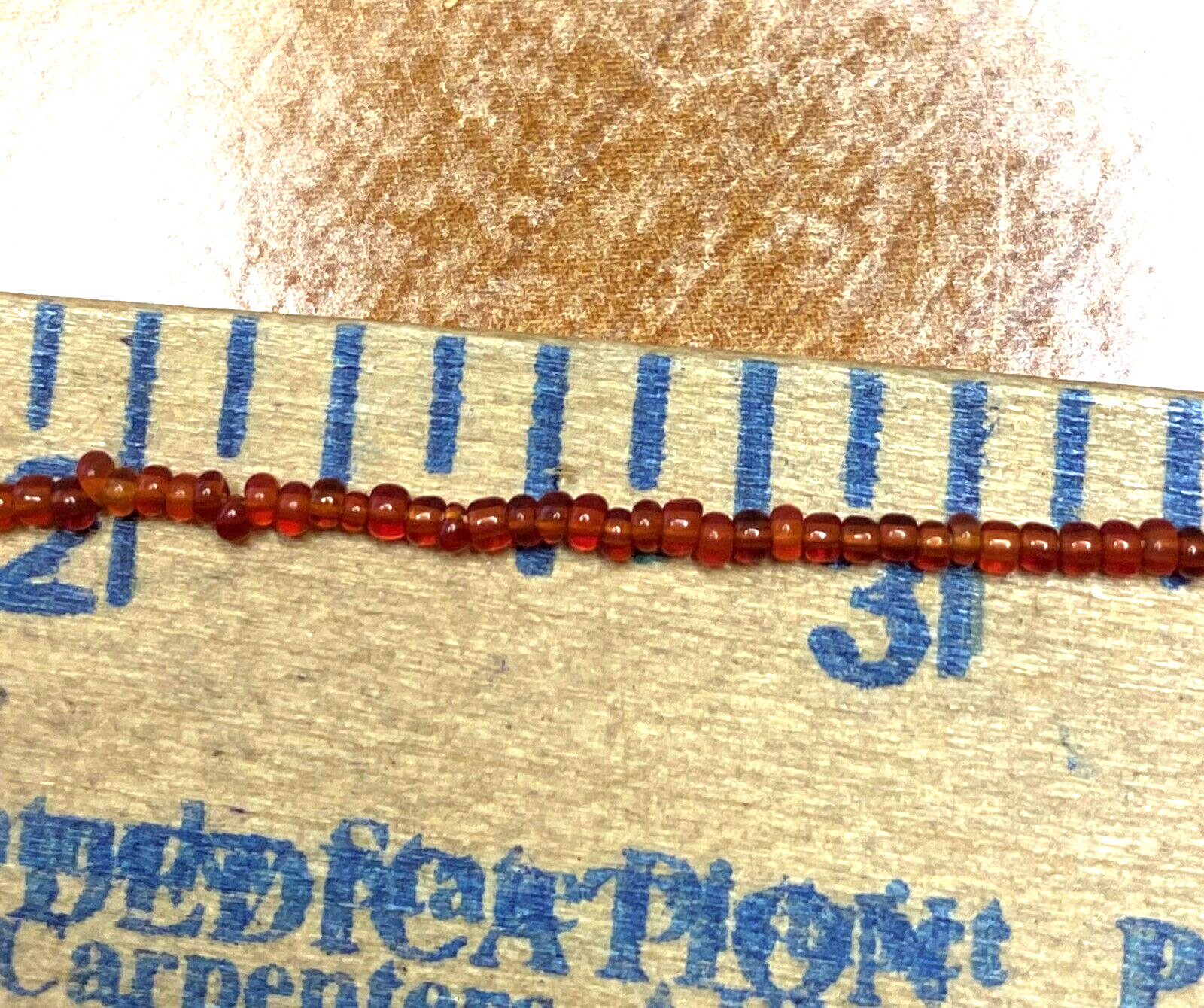 Antique Micro Seed Beads-14/0 Juicy Transparent Red Slightly Variegated-1 Kilo!