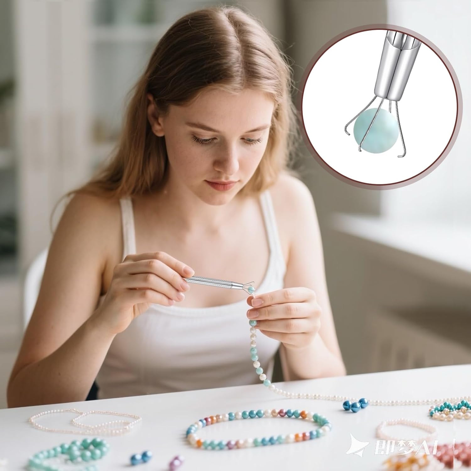 Bead Sorting Tray Set with Scoops and Tweezers for Jewelry Making Tools