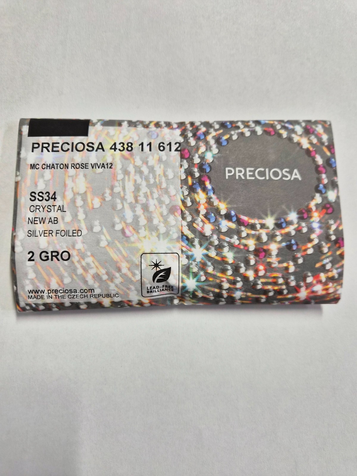 Preciosa Flatback( No Hotfix ) Rhinestone Crystals AB – Select Size