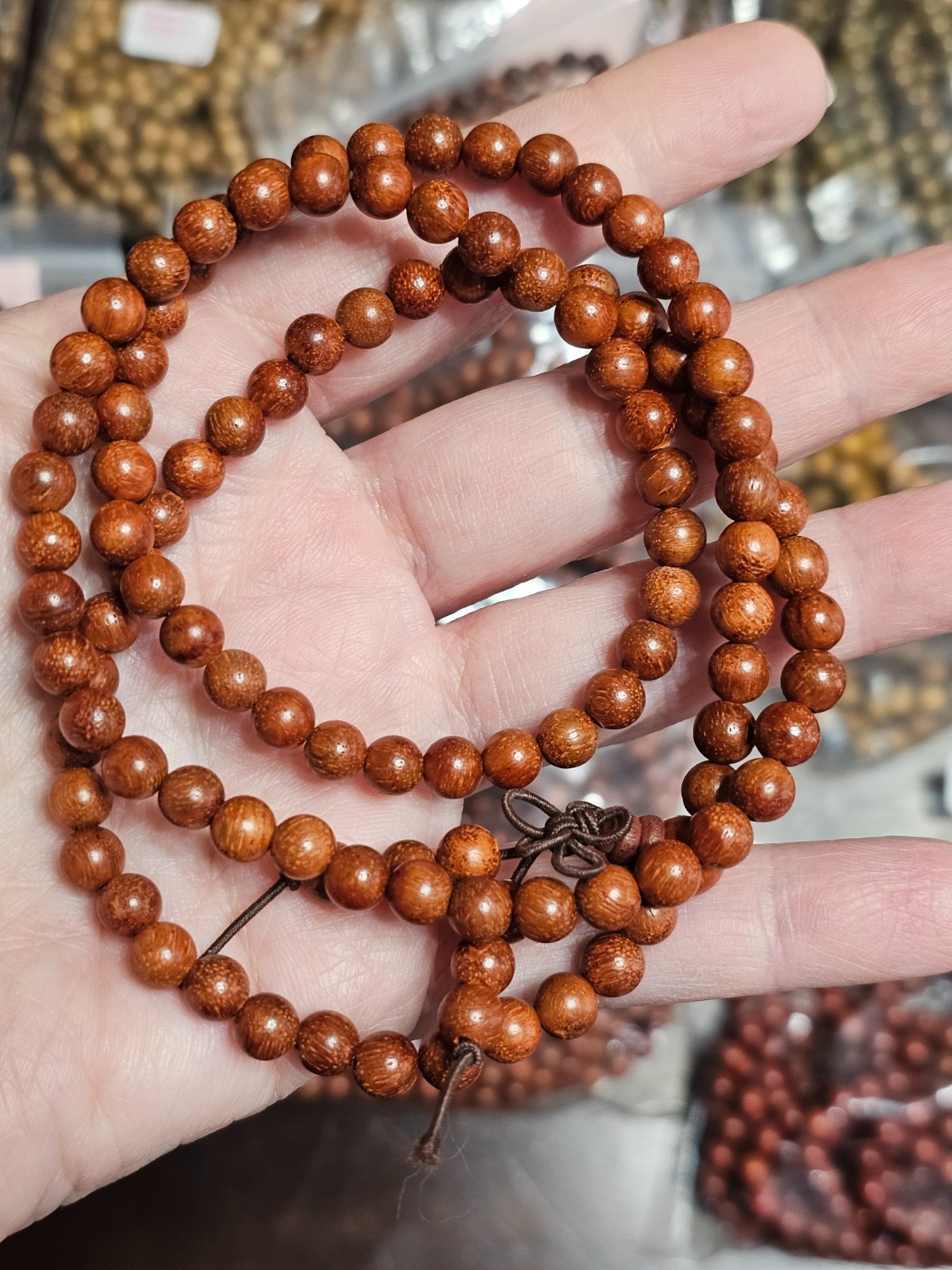 6MM Wood Mala Prayer Buddha Meditation Beads Round BULK LOT 45 STRANDS