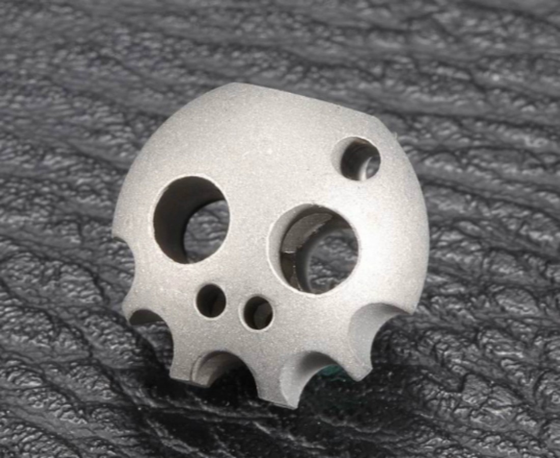 1PC TC4 Titanium Alloy Bucktooth Skull Pendant Keychain DIY Paracord Beads Gift