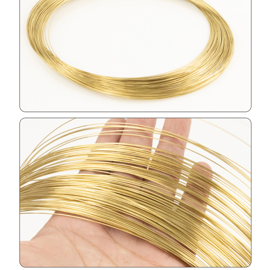 Round Solid Bare H62 Brass Wire For Craft Jewelry Making DIY Diameter 0.3mm-5mm