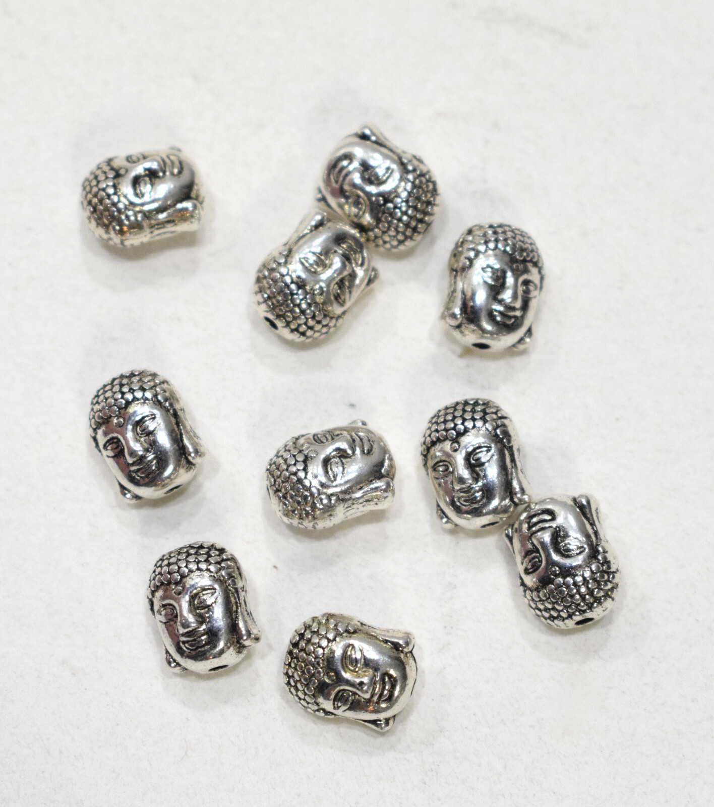 Beads Chinese Silver Buddha Beads 12-13mm
