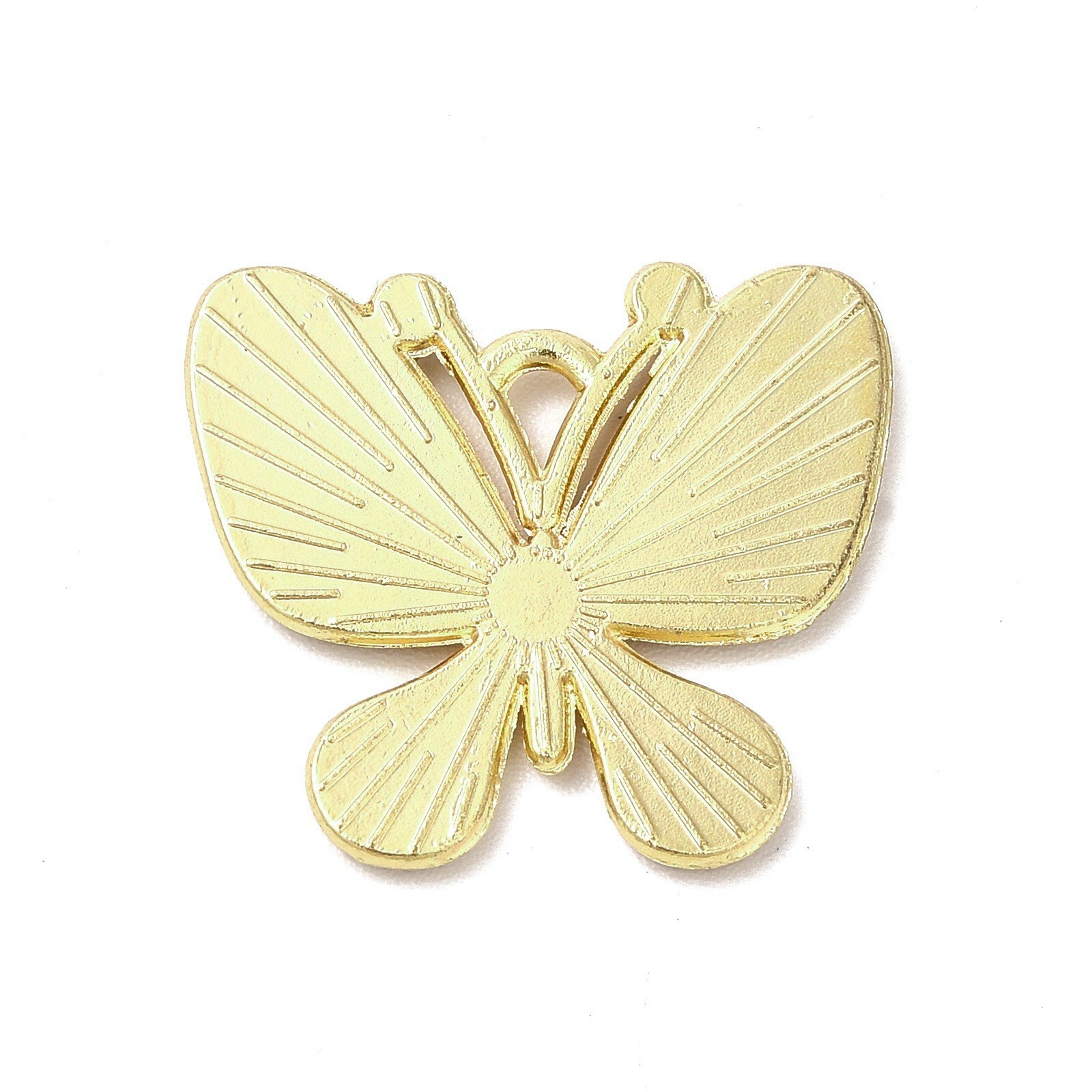 100Pcs Golden Butterfly Enamel Pendants for Jewelry Making with Glitter Powder
