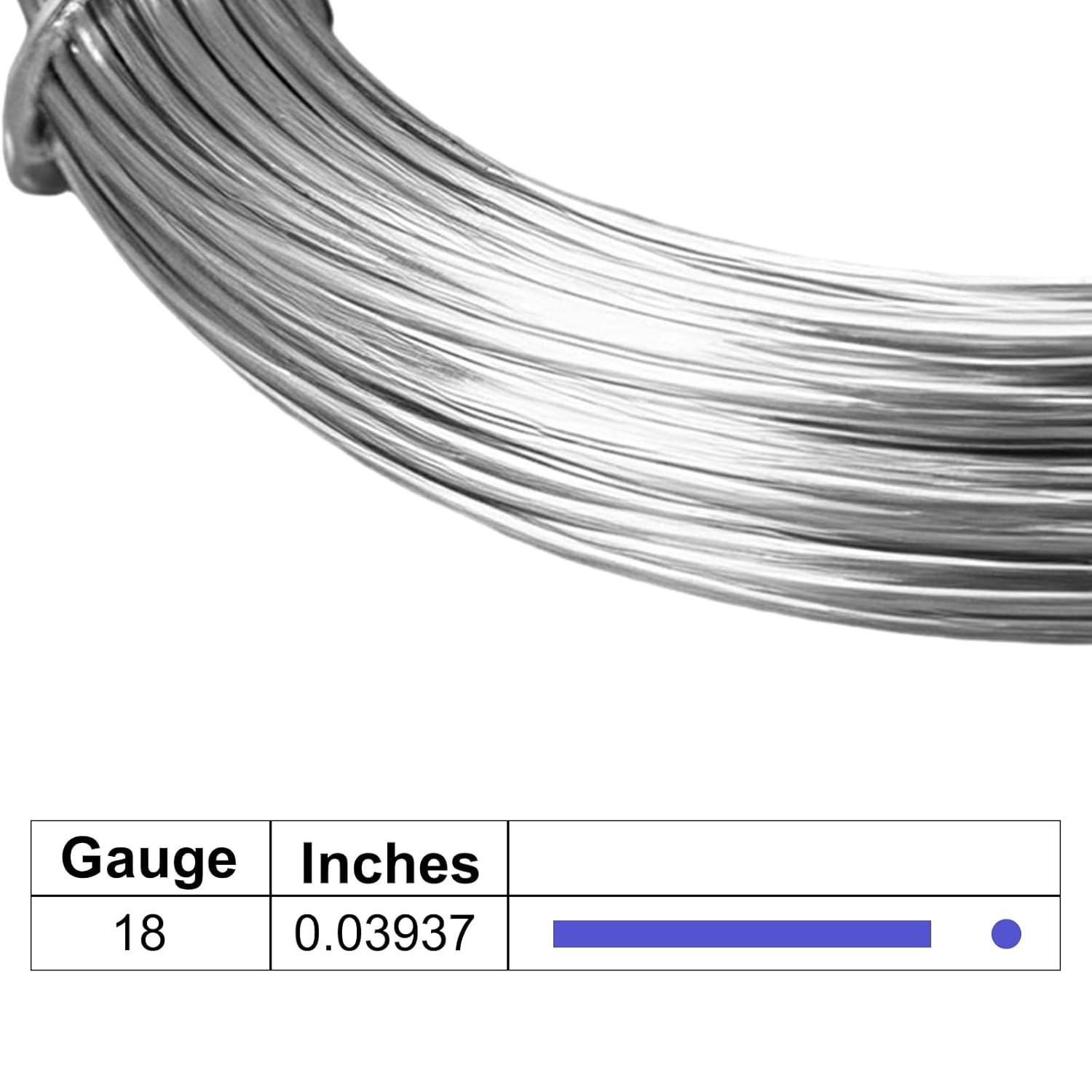 18 Gauge Craft Wire, 99 Feet 1mm Floral Wire Bendable Wire for Jewelry Making, G