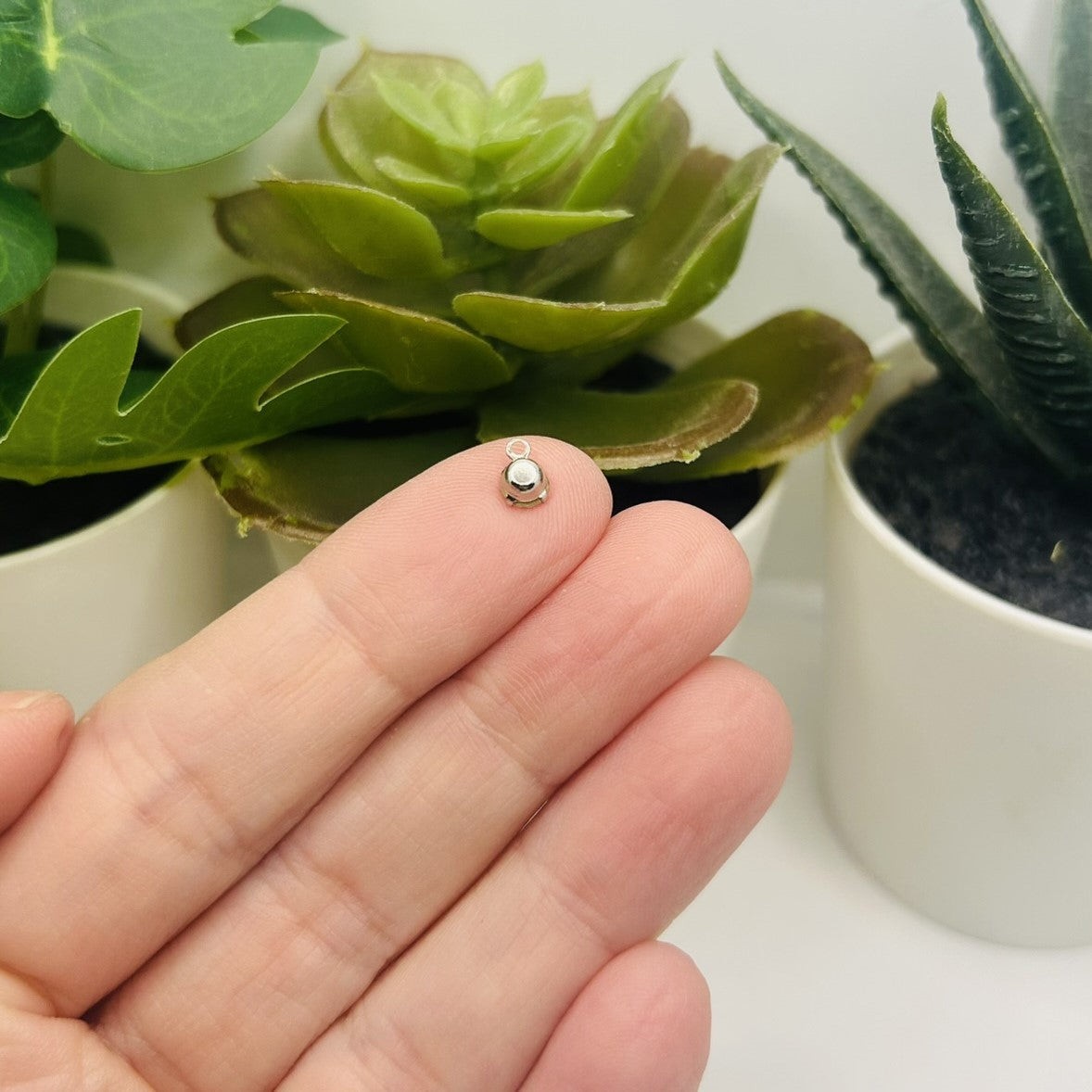 Tiny Diamond Rhinestone Charms, 6x5mm – US Seller