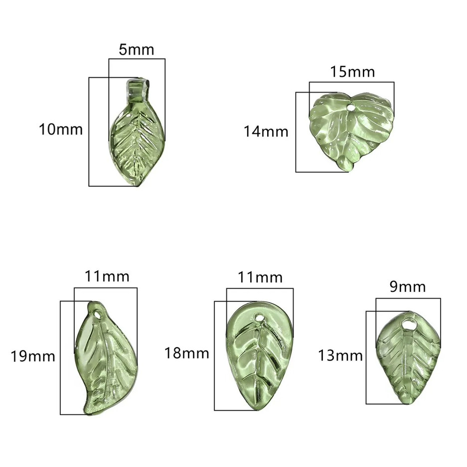 100pcs Acrylic Mini Tree Leaf Beads DIY Jewelry Making Necklace Earrings – NEW