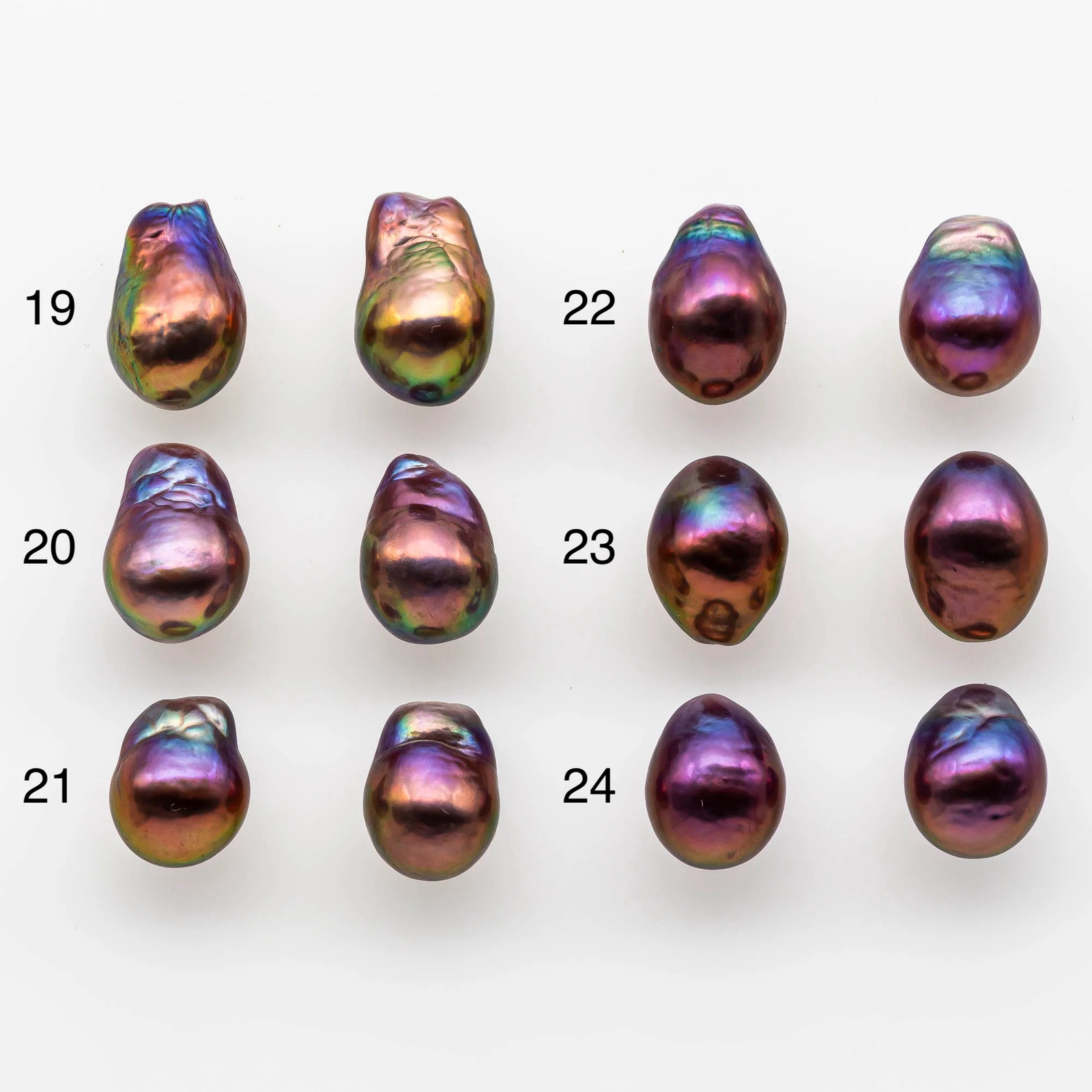 10-11mm Edison Pearl in Matching Pair with Natural Colors and High Lusters, Und