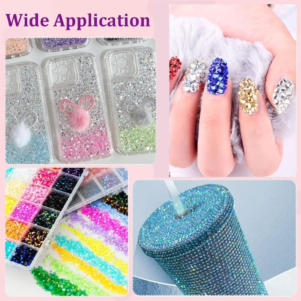 Crafting Essential: 22000pcs 3mm Mixed Resin Rhinestones for Dazzling Creations