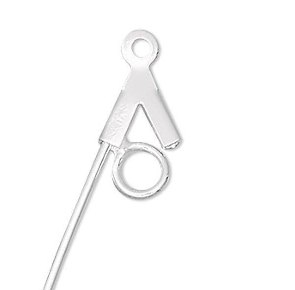 Beading Hoop, 100 Silver Plated Brass 20 Gauge 40x22mm Smooth Teardrop Earring