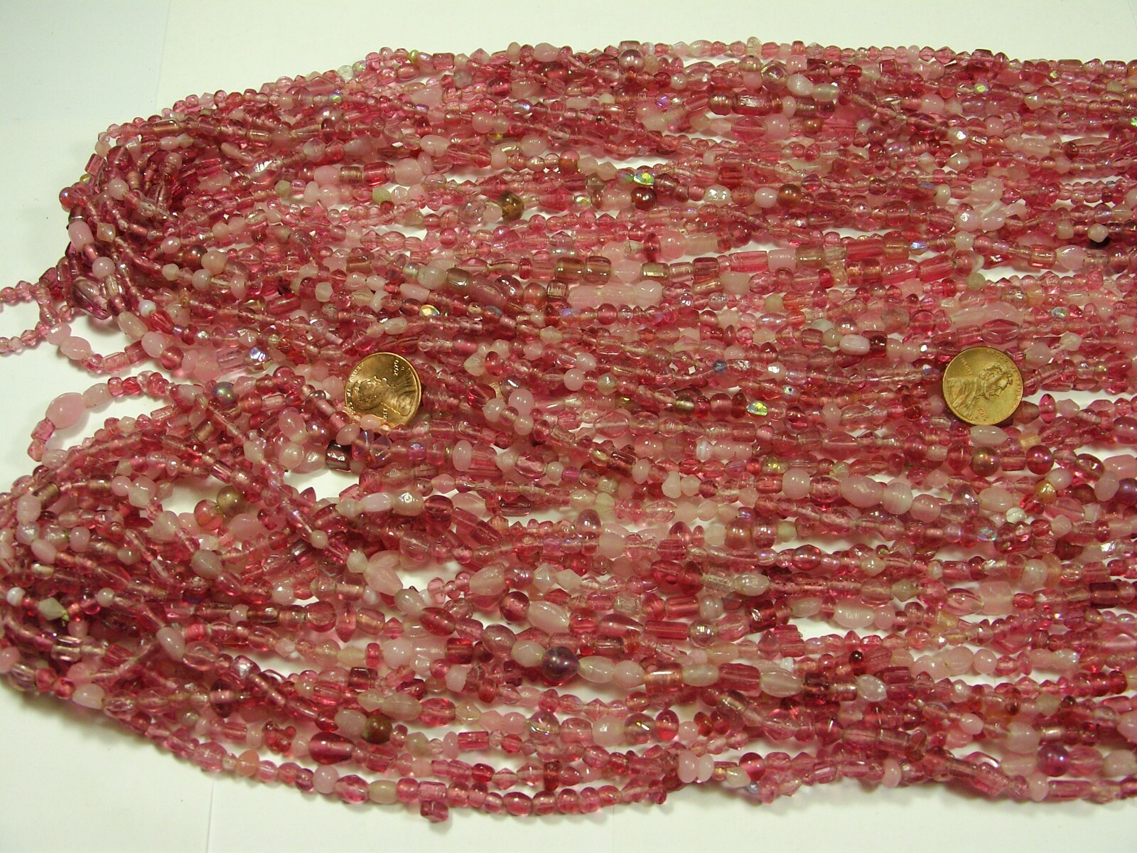 30 Strands 36″ India Handmade Assorted Color Glass Beads Wholesale Bulk (CT-48)