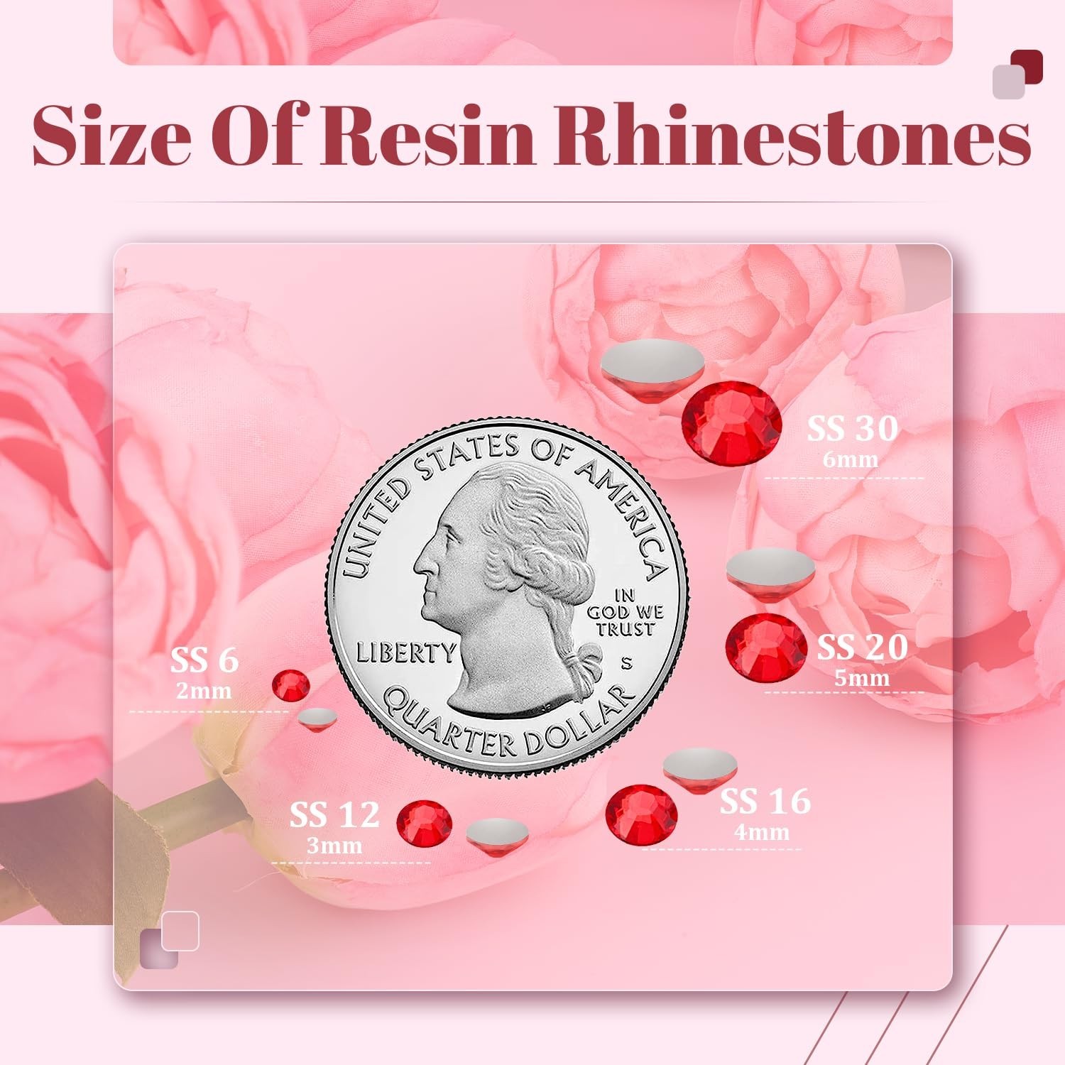 8000PCS 3mm Resin Rhinestones Bulk for Crafting (Red), Flatback Bedazzling Cr…