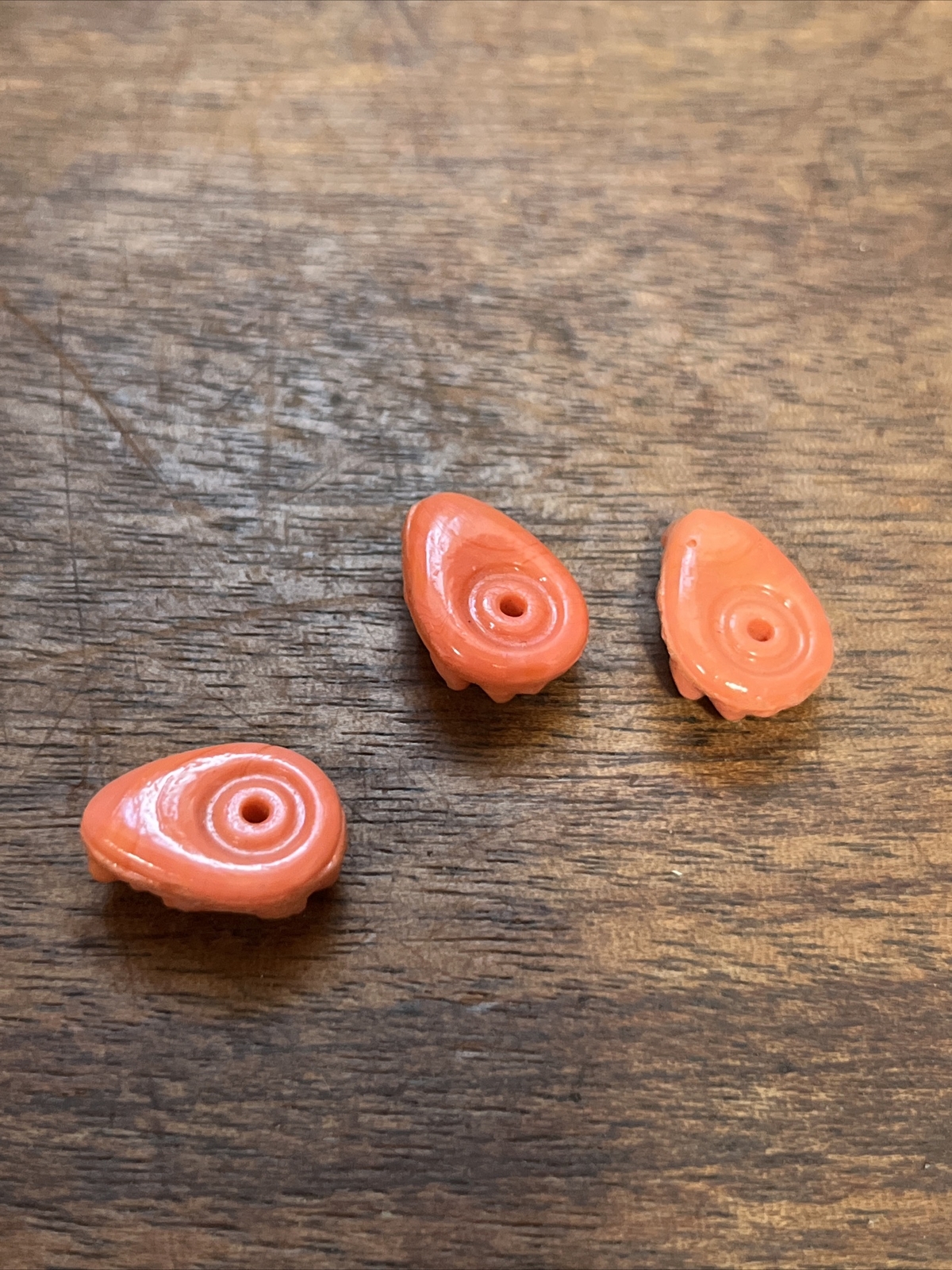 Art Deco Antique 3 Japanese Pink Chrysanthemum Celluloid Cabochons