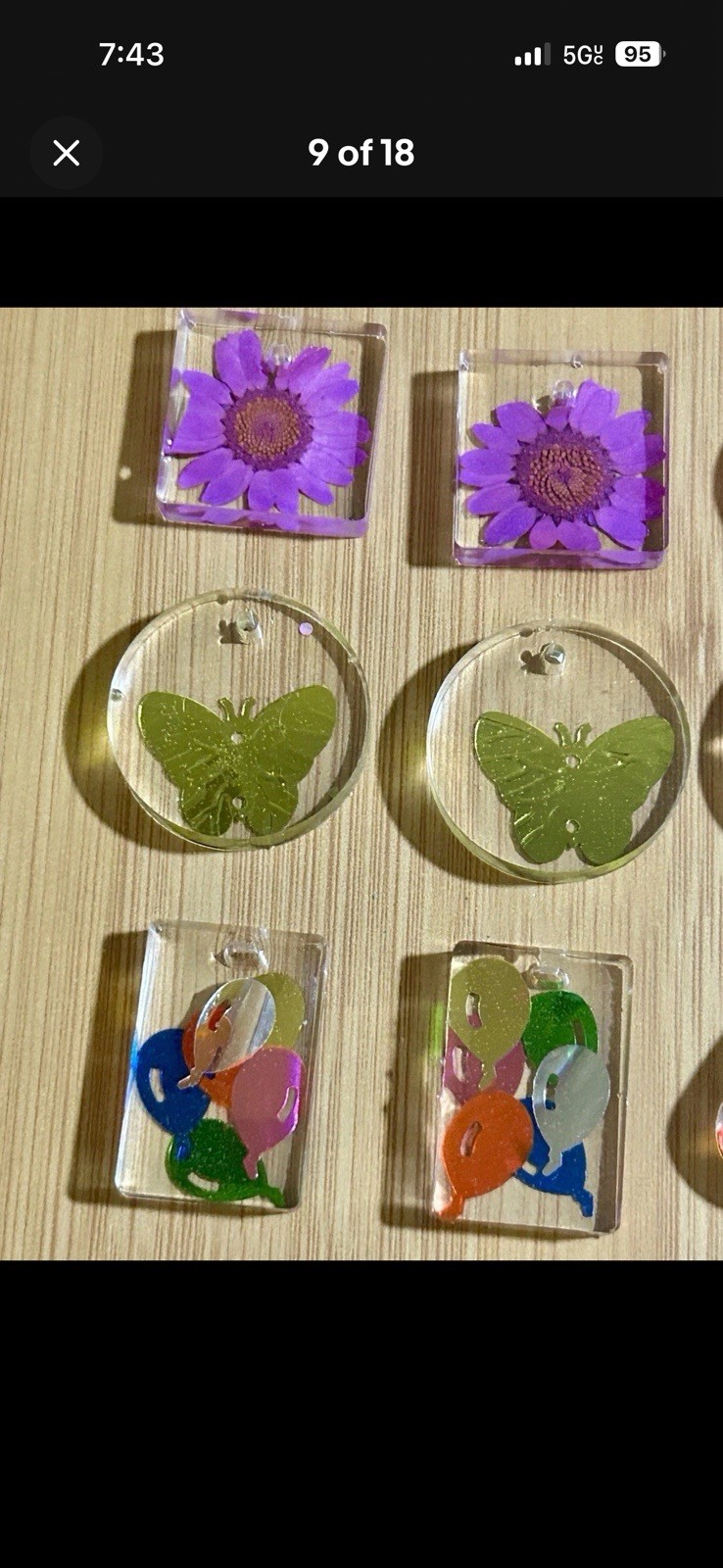 25 Clear Resin Pendants For Jeweler Making
